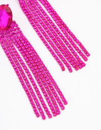 Pink Heart Cup Chain Drop Earrings - link has visual effect only