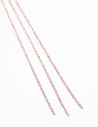 Pink Triple Row Cup Chain Scarf Necklace - link has visual effect only
