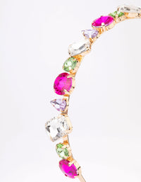 Silver Mixed Shape Diamante Headband - link has visual effect only