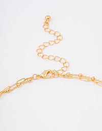 Gold Plated Layered Coin Necklace - link has visual effect only
