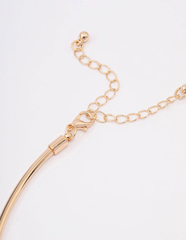 Gold Simple Knotted Choker