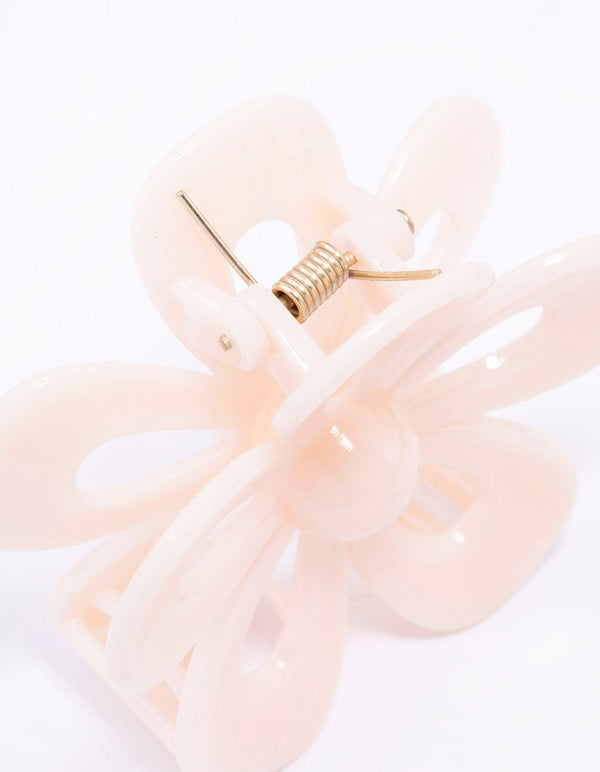 Ivory Flower Hair Claw Clip