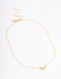 Gold Plated Cubic Zirconia 777 Angel Number Pendant Necklace - link has visual effect only