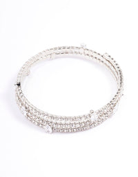 Silver Cup Chain & Teardrop Wrapped Wrist Cuff - link has visual effect only
