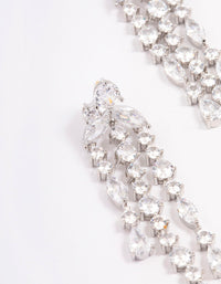 Silver Cascade Stone Drop Earrings - link has visual effect only