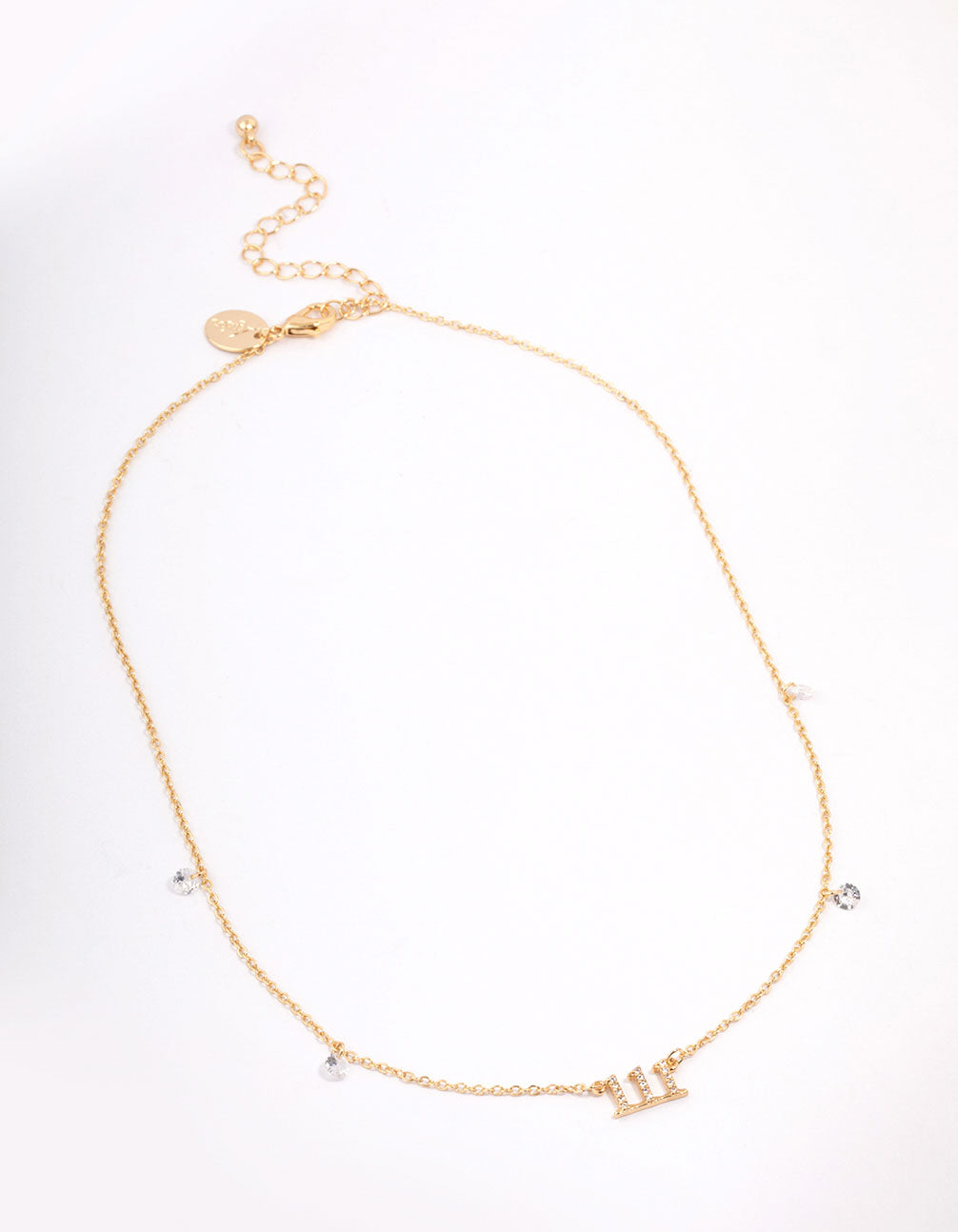 Gold Plated 111 Angel Number Cubic Zirconia Pendant Necklace