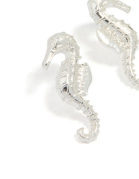 Silver Seahorse Stud Earrings - link has visual effect only