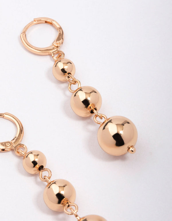 Gold Ball Drop Earrings