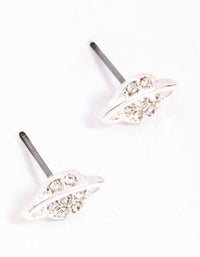 Silver Diamante Planet Stud Earrings - link has visual effect only