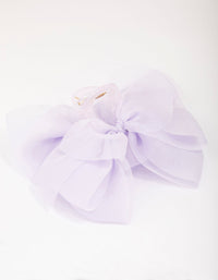 Lilac Mixed Bow Hair Claw Clip - link has visual effect only
