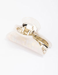 Cream Acrylic Irregular Hair Claw Clip - link has visual effect only