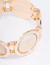 Gold Pearl Disc Bracelet - link has visual effect only