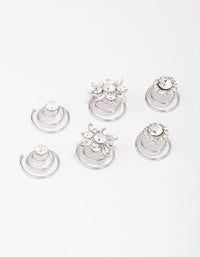 Silver  Round Hair Spiral 6-Pack - link has visual effect only