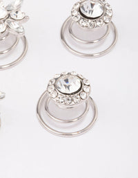 Silver  Round Hair Spiral 6-Pack - link has visual effect only