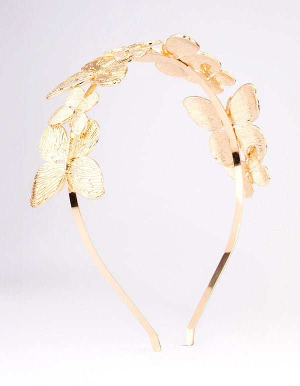 Gold Decorative Butterfly Headband
