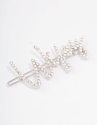 Silver Diamante Wifey Hair Clip - link has visual effect only