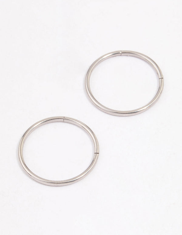 Surgical Steel Sleeper Hoop Earrings 16mm