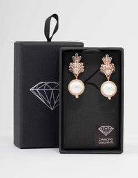 Gold Stalactite Cluster Pearl Drop Earrings - link has visual effect only
