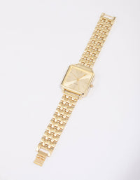 Gold Large Square Face Watch - link has visual effect only