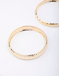 Gold Plated Hammered Bangle Pack - link has visual effect only