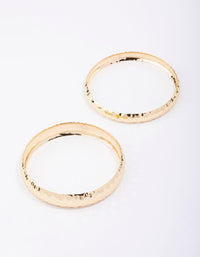 Gold Plated Hammered Bangle Pack - link has visual effect only
