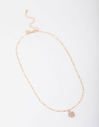 Gold Ball & Diamante Chain Necklace - link has visual effect only