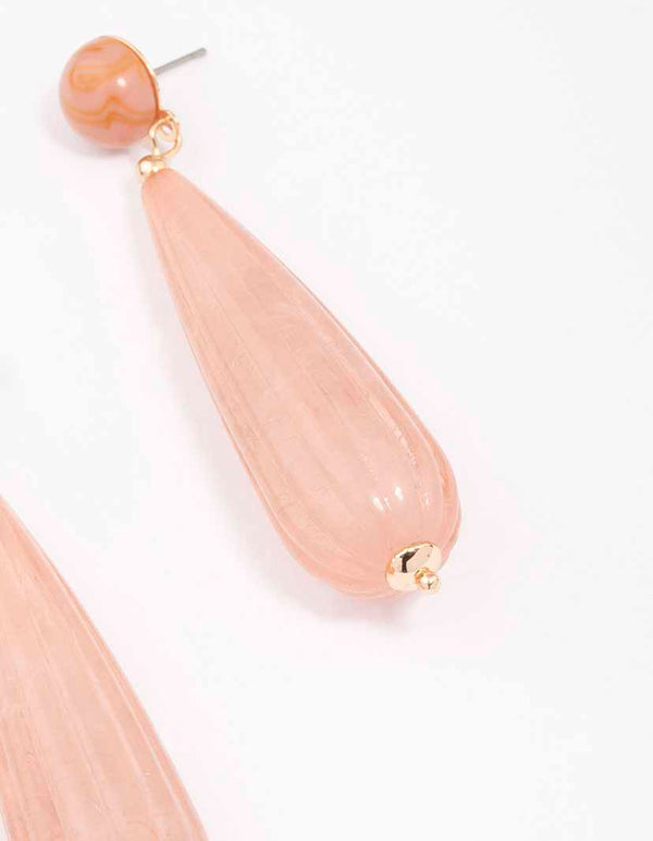 Blush Chunky Teardrop Earrings