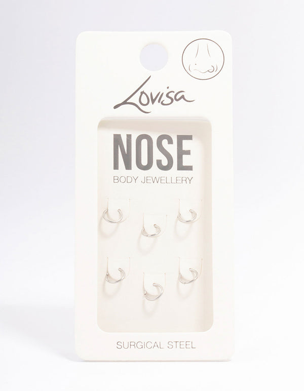 Surgical Steel Ring Nose 6-Pack