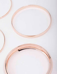 Rose Gold Thick & Thin Bangle 4-Pack - link has visual effect only