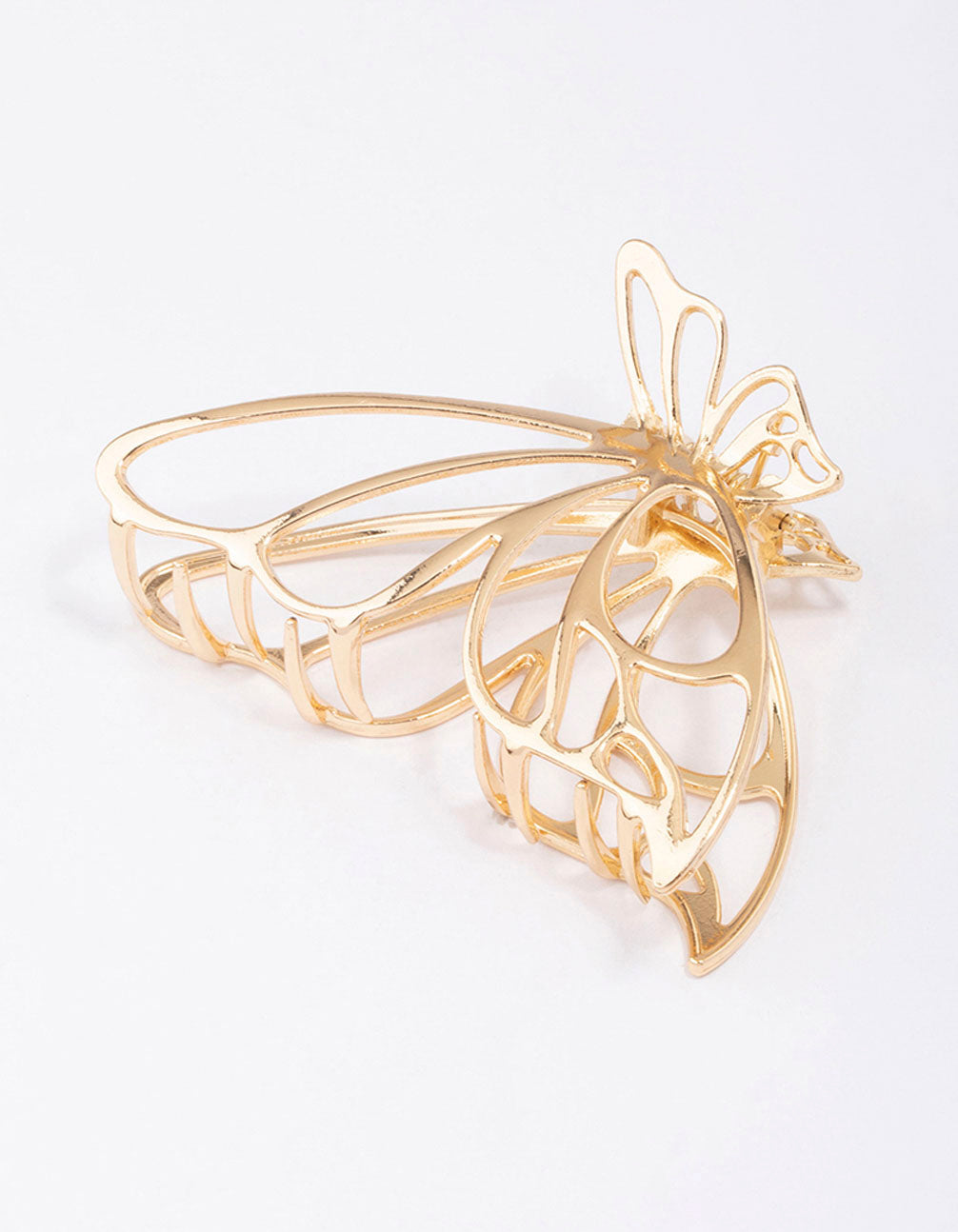 Gold Small Butterfly Hair Claw Clip
