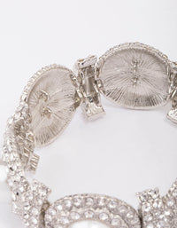 Silver Pearl & Diamante Stretch Bracelet - link has visual effect only