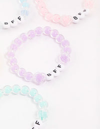 Kids Rainbow BFF Beaded Stretch Bracelet 5-Pack - link has visual effect only