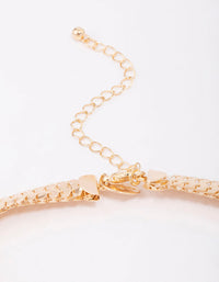 Gold Decorative Geometric Choker - link has visual effect only