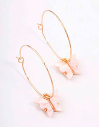 Gold Fine Butterfly Hoop Earrings - link has visual effect only