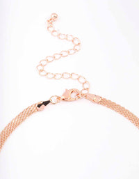 Rose Gold Large Round Stone Choker Necklace - link has visual effect only