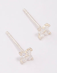 Sterling Silver Flower Stud Earrings - link has visual effect only
