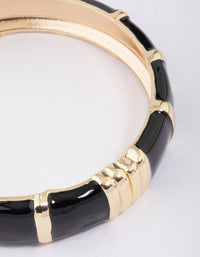 Black & Gold Square Bangle - link has visual effect only