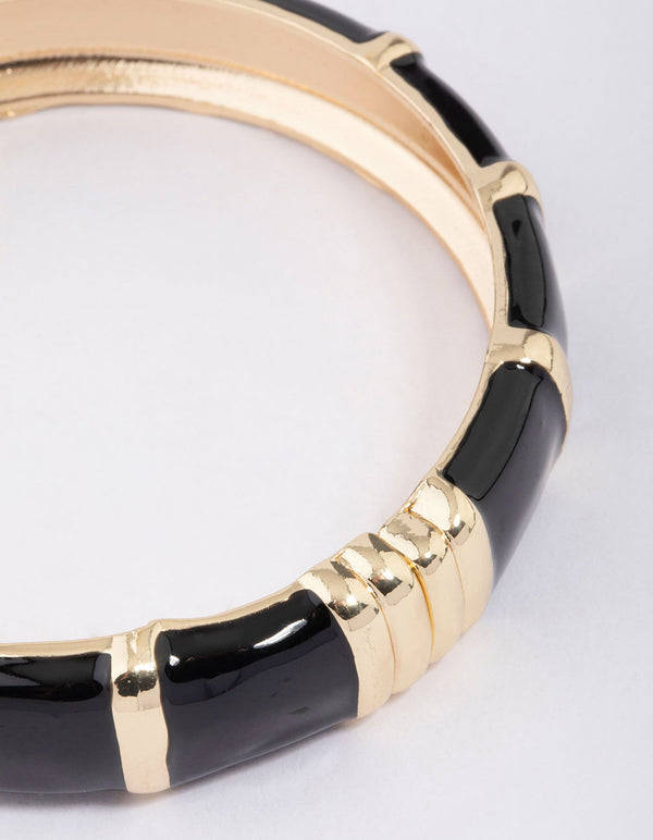 Black & Gold Square Bangle