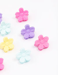 Kids Pastel Flower Mini Hair Claw Clip 10-Pack - link has visual effect only