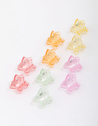 Kids Rainbow Star Mini Hair Claw Clip 10-Pack - link has visual effect only
