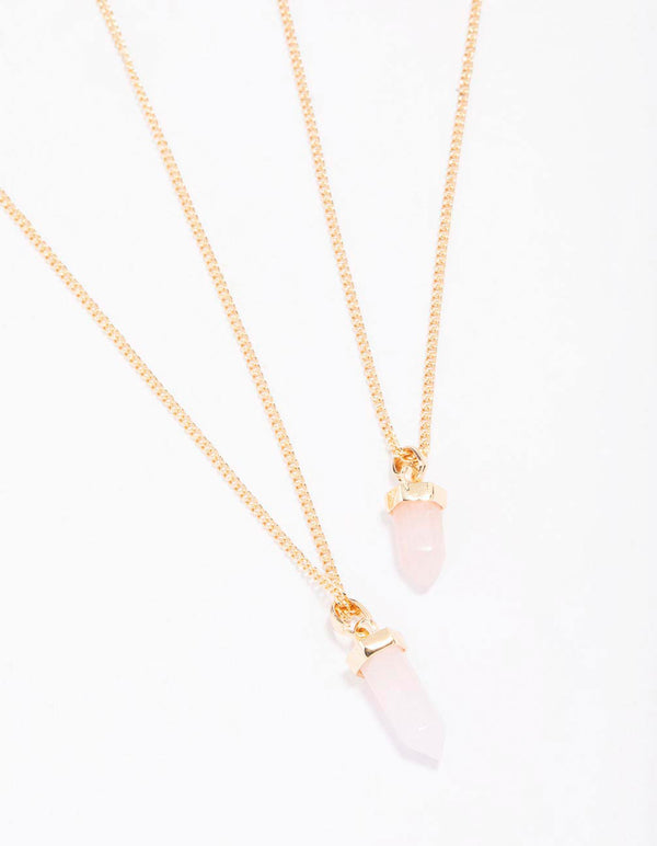 Gold Semi-Precious Shard Necklace Pack