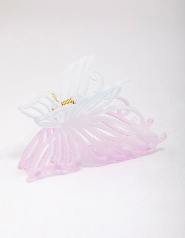Lilac Ombre Butterfly Hair Claw Clip