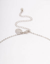 Silver Sapphire Stone Drop Necklace - link has visual effect only