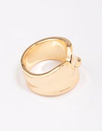 Gold Plated Pressed Metal Band Ring - link has visual effect only