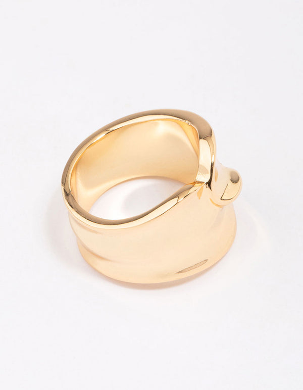 Gold Plated Pressed Metal Band Ring