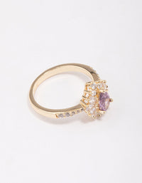 Gold Plated Regal Pear Ring - link has visual effect only