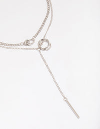 Silver Layered Circle Necklace - link has visual effect only