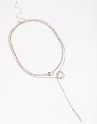 Silver Layered Circle Necklace - link has visual effect only