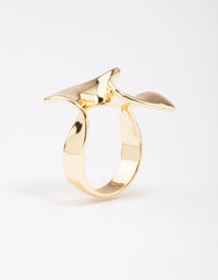 Gold Plated Metal Twisted Ring - link has visual effect only