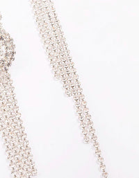 Silver Twisted Cup Chain Drop Earrings - link has visual effect only